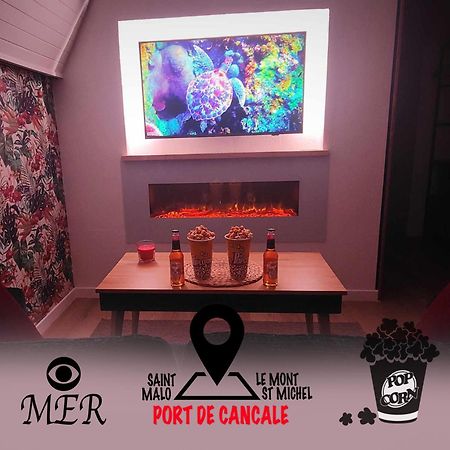 L'Etoile By Mrodbnb - Appart Neuf - Vue Mer - 25M Plage & Resto - Cine - Cheminee - Popcorn Cancale Exterior foto