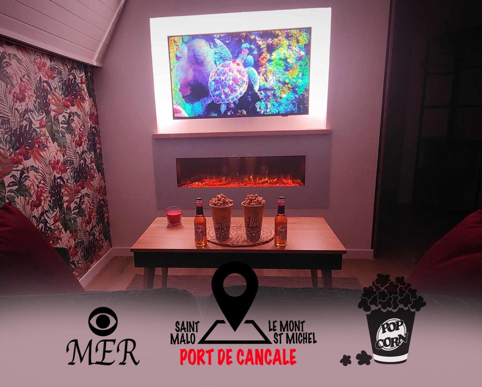L'Etoile By Mrodbnb - Appart Neuf - Vue Mer - 25M Plage & Resto - Cine - Cheminee - Popcorn Cancale Exterior foto